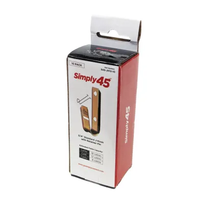 GoSimplyConnect - S45-JH12-10 - Standard J Hooks, Size 3/4" - 10 pc/Inner Box