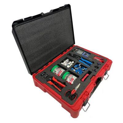 GoSimplyConnect - S45-TKWMP1 - TeKnowledge Milwaukee Packout loaded with assorted tools, connectors & test. - Case