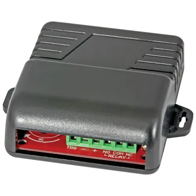 SECO-LARM - SA-025Q - Programmable Timer with case, 1 second to 60 minutes. 12 or 24 VDC Auto switching. LED indicator. Form C relay, 8A@120VAC/24VDC.
