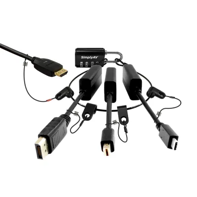GoSimplyConnect - SAV-L002 - ProAV 8K Loaded Adapter Includes: (1) DP1.4, (1) MDP1.4, (1) USB-C, (1), (1) Source Harness, (1) Locking Harness