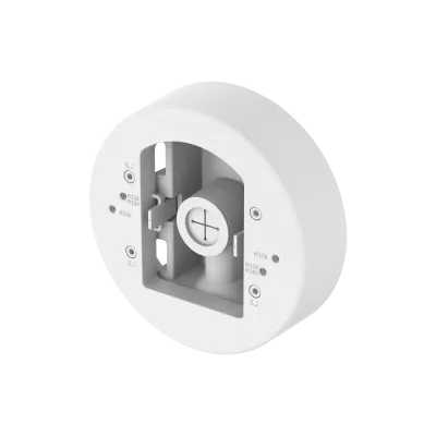 Hanwha - SBD-140PMW - Pole mount base. Compatible with: QNV-C8083R/C9083R, QNV-C8011R/C8012/C9011R, QND-6012R(1)/ 6022R(1)/6082R(1), QND-7012R/7022R/7082R, QNE-8011R/8021R, LND-6012R/6022R/6072R, ANE-L6012R/L7012R