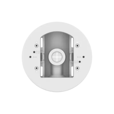 Hanwha - SBD-140PMW - Pole mount base. Compatible with: QNV-C8083R/C9083R, QNV-C8011R/C8012/C9011R, QND-6012R(1)/ 6022R(1)/6082R(1), QND-7012R/7022R/7082R, QNE-8011R/8021R, LND-6012R/6022R/6072R, ANE-L6012R/L7012R