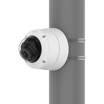 Hanwha - SBD-140PMW - Pole mount base. Compatible with: QNV-C8083R/C9083R, QNV-C8011R/C8012/C9011R, QND-6012R(1)/ 6022R(1)/6082R(1), QND-7012R/7022R/7082R, QNE-8011R/8021R, LND-6012R/6022R/6072R, ANE-L6012R/L7012R