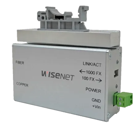 Hanwha - SBP-UDR - Universal DIN-Rail mount adapter kit that allow the Hanwha product to be mounted on the adaptor in a vertical axis configuration