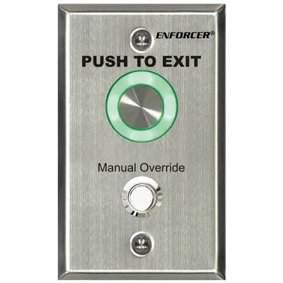 SECO-LARM - SD-6276-SSVQ - Piezoelectric Request-to-Exit Pushbutton – Single-gang with Manual Override