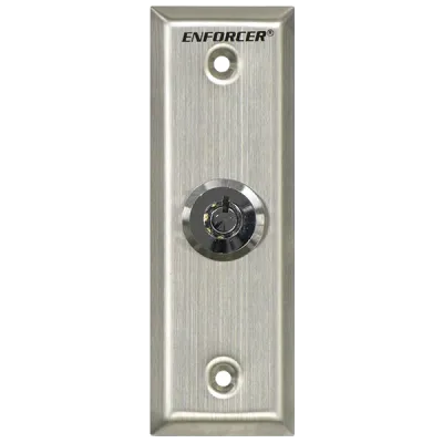 SECO-LARM - SD-71051-V0 - Key Switch Plate, Slimline, N.C. Turn-to-Open, Momentary Key Switch