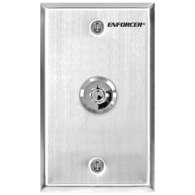SECO-LARM - SD-72051-V0 - Key Switch Plate, Single-gang, N.C. Turn-to-Open, Momentary Key Switch