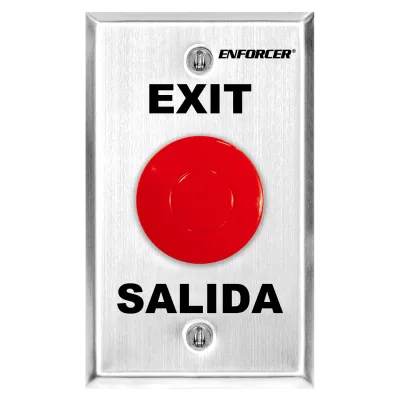 SECO-LARM - SD-7213-RSP - RTE Plate with Pneumatic Timer - Red