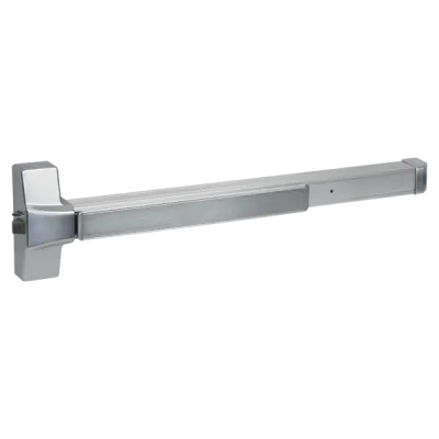 SECO-LARM - SD-962AR-36G - ANSI A 156.3, Grade 1 Rugged Rim Exit Bar. For 30”~48” doors, rim-type, dead latch for additional security, reversible, bar can be locked open. UL Listed, Silver.