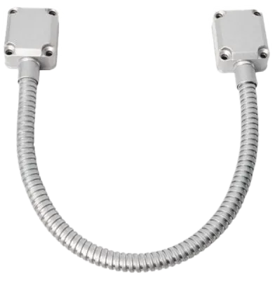 SECO-LARM - SD-969-S18Q - Armored door cord with aluminum end caps and 18” stainless-steel cable. Minimum order quantity of 10 pieces (price is for 1 pc).