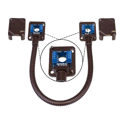 SECO-LARM - SD-969-T15Q/B - Armored Door Cord with Terminal Blocks (Bronze), Maximum Current 34@30VAC/VDC, Cord Length 15" (39cm)