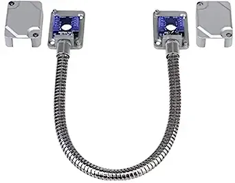 SECO-LARM - SD-969-T15Q/S - Armored Door Cord with Terminal Blocks (Silver), Maximum Current 34@30VAC/VDC, Cord Length 15" (39cm)