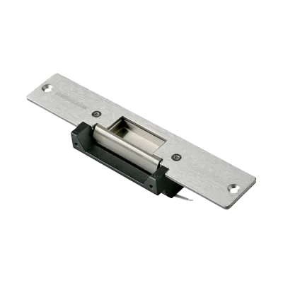 SECO-LARM - SD-994C24 - Electric Door Strike for wood-framed doors. 24VDC, Fail-safe (door unlocks when power is lost) or fail-secure (door locks when power is lost) operation. Indoor use only. ANSI-sized: 7¹⁵/₁₆"x1¼"x1⅜". UL Listed