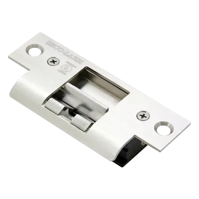 SECO-LARM - SD-995C-D3Q - No-Cut Door Strike.12/24 VDC. Fail-safe (door unlocks when power is lost) or fail-secure (door locks when power is lost) operation. UL listed. No horizontal or vertical adjustment possible.