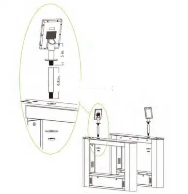 ZKteco USA - SF-Extension-Pole - SpeedFace Series readers