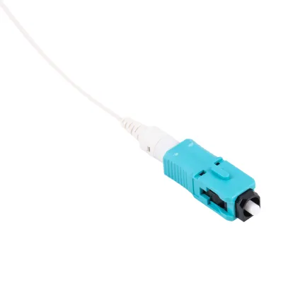 GoSimplyConnect - SF-SCPMM34 - SC/PC multimode mechanical connector with high clarity matching gel, 50µm, OM3/4, 250/900µm fiber, aqua - 1ea/Bag