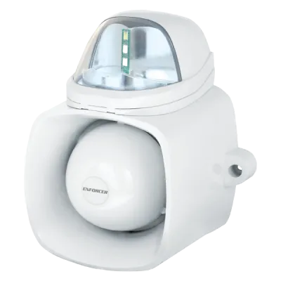 SECO-LARM - SH-816S-SMQ/C - 4-in-1 Multi-Purpose Siren/Strobe (Clear). The ENFORCER 4-in-1 Multi-Purpose Siren/Strobe is multiple communication and signaling devices in one: siren, internal message (up to 2MB .WAV or MP3), broadcast, and (SH-816S-SMQ