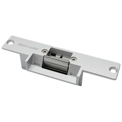 SECO-LARM - SK-990AQ - Fail-secure Electric Door Strike for wood-framed doors. Door locks when power is lost. Indoor use only. 12VDC/VAC.