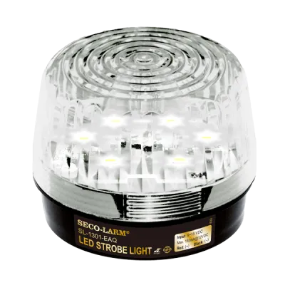 SECO-LARM - SL-1301-EAQ/C - Clear LED Strobe Light - 6 LEDs, Flash Only, 9-15 VDC