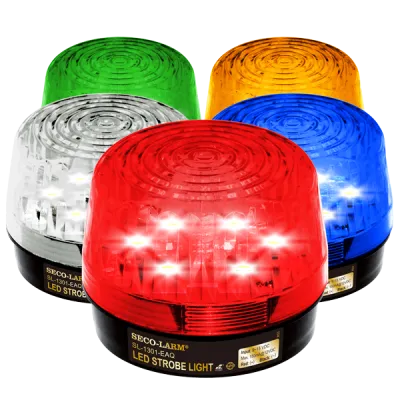 SECO-LARM - SL-1301-EAQ/R - Red LED Strobe Light - 6 LEDs, Flash only, 9-15 VDC