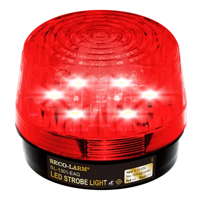 SECO-LARM - SL-1301-EAQ/R - Red LED Strobe Light - 6 LEDs, Flash only, 9-15 VDC