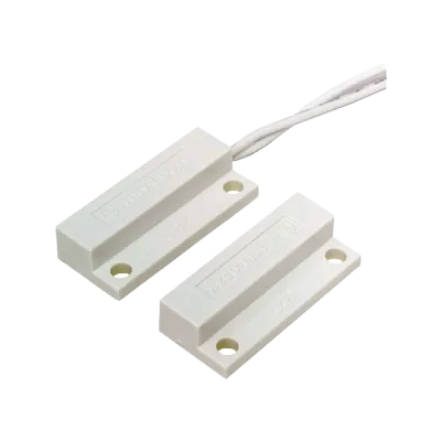 SECO-LARM - SM-205Q/W - Miniature Surface-Mount Magnetic Contact - White, 3/4″ (19mm) Gap, Closed loop, UL Listed