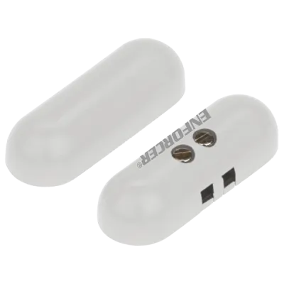 SECO-LARM - SM-4004-TQ/W - Capsule-Type Surface-Mount Closed Loop Magnetic Contact with quick-connect terminal block. 1" Gap. White. Sold in multiples of 10 (price is for 1 pc).