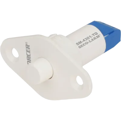 SECO-LARM - SM-4301-TQ/W - Plunger-Type Recessed-Mount Closed Loop Magnetic Contact with quick-connect terminals. Plunger travel is ¼". UL, CUL Listed. White. Sold in multiples of 10 (price is for 1 pc).