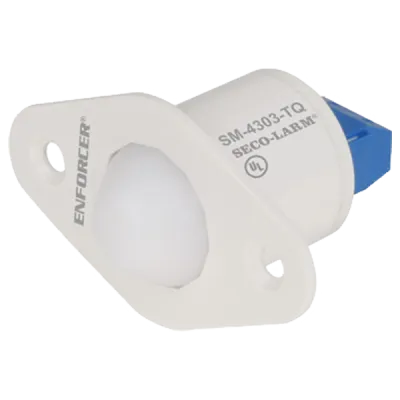SECO-LARM - SM-4303-TQ/W - Roller-Ball Recessed-Mount Closed Loop Magnetic Contact with quick-connect terminals. 360° rollerball. Roller travel is ¼". UL, CUL Listed. White. Sold in multiples of 10 (price is for 1 pc).