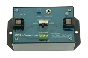 ETS - SMEA-1-HP - High Power Ethernet Powered I/P Camera Microphone Interface Box