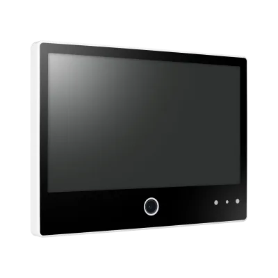 Hanwha - SMT-1031PVW - 10.1" AI Enabled IP Public View Monitor (AI PVM), White Color ,1080p (1024x600 @60Hz), HDMI, Ethernet, 16:9 Aspect Ratio, Built-in Speaker (1W x 2), VESA mountable (75 x 75mm), AI Face & Object Detection Display for Visual Dete