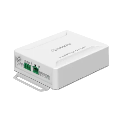 Hanwha - SPA-B1000 - IP Audio Bridge, Background Music, Analog Audio Input (L, R : +6dBV Max line IN level), 1GB Internal Storage, Single Micro SD slot (Up to 32GB), Built in Relay, SUNAPI, PoE