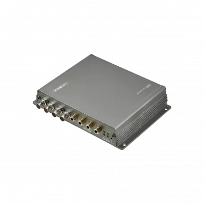 Hanwha - SPE-420 - Encoder, 4CH H.265/H.264/MJPEG, 5MP : 12fps/CH, 4MP : 15fps/CH, 1080p : 30fps/CH, 720p/WD1/4CIF/CIF: 30fps, AHD/CVI/TVI/CVBS compatible, RS-485/422 Interface, Pelco C when using CVBS or ACP up-coax protocol @ AHD, ONVIF protocol su