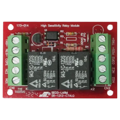 SECO-LARM - SR-1212-C7ALQ - Relay Module - 3~24VDC Low Trigger Voltage, High Sensitivity, SPDT Relays