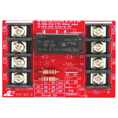 SECO-LARM - SR-2212-C5AQ - Relay Modules - 12/24VDC Trigger Voltage, One 5A Form C DPDT Relay