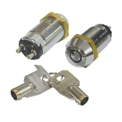 SECO-LARM - SS-095-1H1 - High-Security Tubular Key Lock. SPST, momentary-ON/shunt-OFF (spring loaded). Key #1301. Sold in multiples of 5 (price is for 1 pc).
