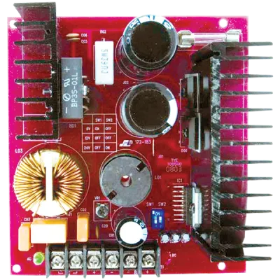 SECO-LARM - ST-2406-10AQ - Power Supply Charger. Provides 6, 12 or 24 VDC regulated output at 9A continuous and 10A peak.