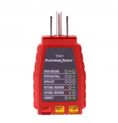 Platinum Tools - T301C - 110V Outlet Tester Clamshell