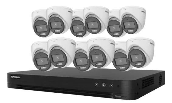 HIKVISION - T7216U4TA12C - 16-ch 5MP 12 Cam ColorVu Turbo Kit