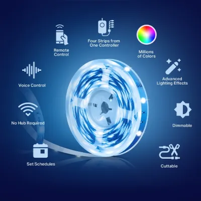 TP-Link - TAPO L900-20 - TAPO SMART LIGHTSTRIPMULTICOLORACCS 2.4GHZ WI-FI 802.11B/G/NFOUR 16.4FT