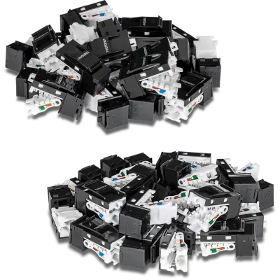 TRENDNET - TC-K50C6BK - 50 Pack Cat6 RJ-45 Keystone Jack, Black