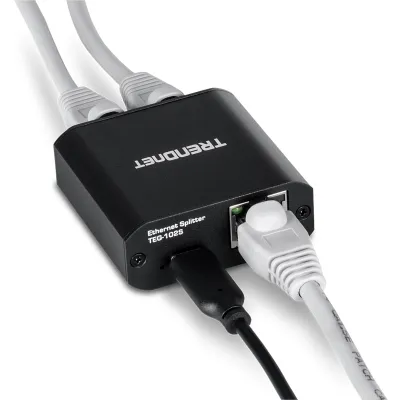 TRENDNET - TEG-102S - 2-Port Gigabit Splitter with USB Type C Power
