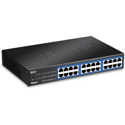 TRENDNET - TEG-S24Dg - 24-port Gigabit GREENnet Switch(Metal Desktop) w/ internal power