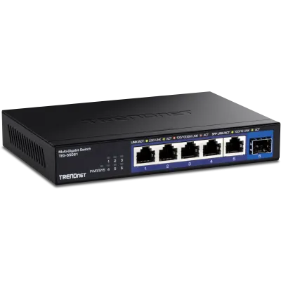 TRENDNET - TEG-S5061 - 6-Port 2.5G Unmanaged Switch with 10G SFP+ Port