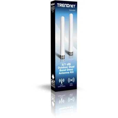 TRENDNET - TEW-AO57 - 5/7 dBi Outdoor Dual Band Omni Antenna Kit