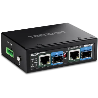 TRENDNET - TI-BF22SFP - 2-Port Industrial SFP to Gigabit PoE++ Media Converter