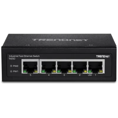 TRENDNET - TI-E50 - 5-Port Industrial Fast Ethernet DIN-Rail Switch
