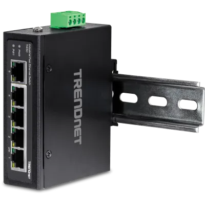 TRENDNET - TI-E50 - 5-Port Industrial Fast Ethernet DIN-Rail Switch