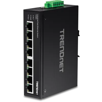TRENDNET - TI-E80 - 8-Port Industrial Fast Ethernet DIN-Rail Switch