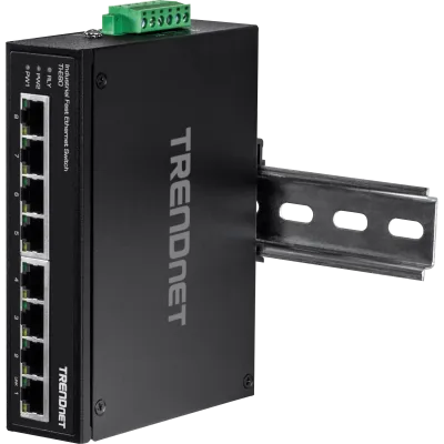 TRENDNET - TI-E80 - 8-Port Industrial Fast Ethernet DIN-Rail Switch